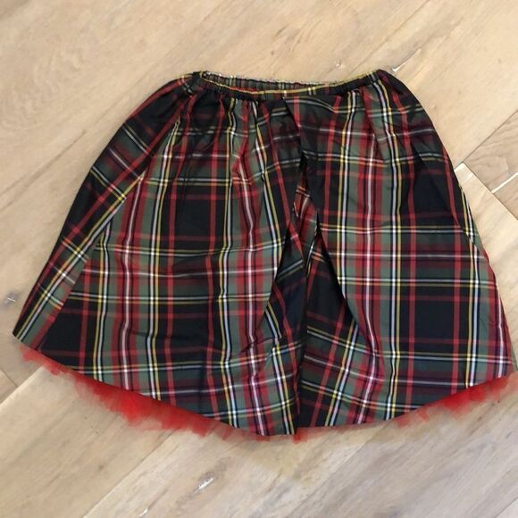 Crewcuts Silk Plaid Holiday Skirt with Nylon lining (6-7/L) - Picture 4 of 4